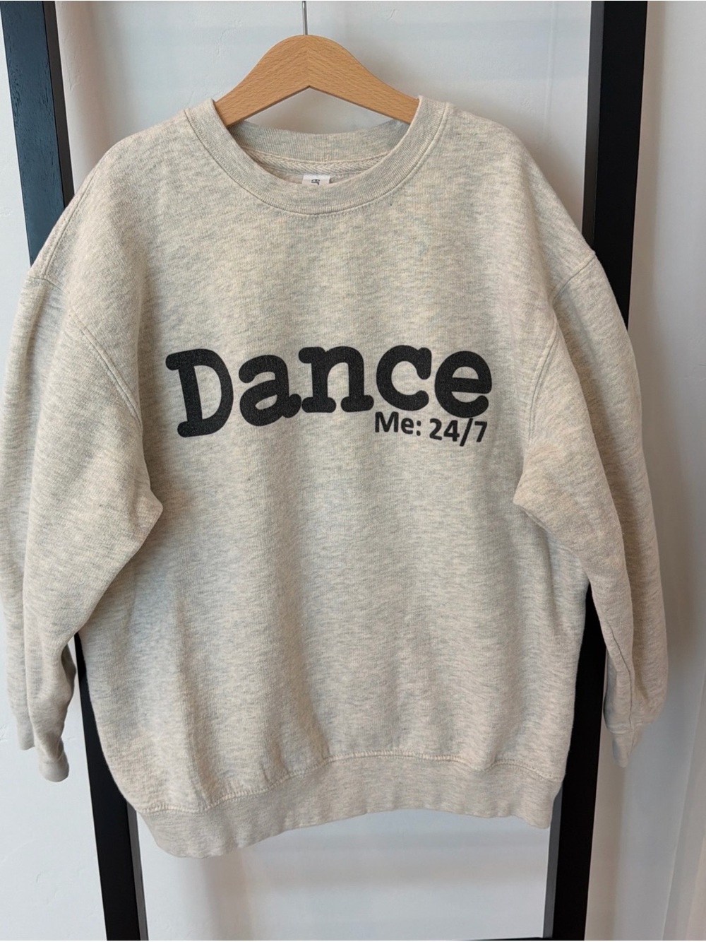 Dance Crew Kids Sweatshirt - Cream with Black Logo